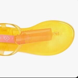 Katy Perry Chic Yellow Jelly Flip Flops Sandles 6